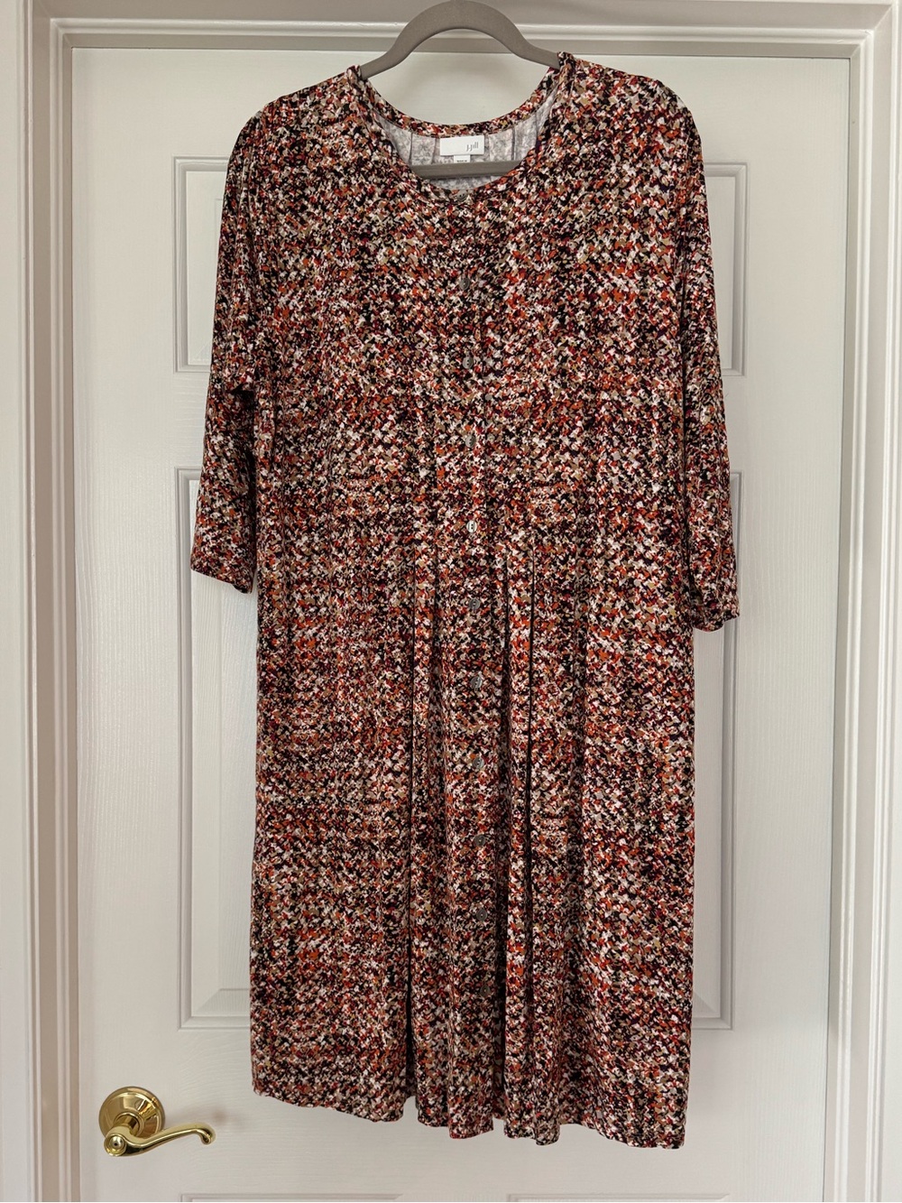J. Jill Multicolor Knit Midi Dress - Soft Stretch Fabric